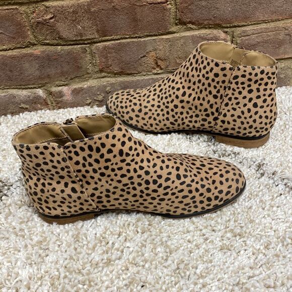 Cat & Jack Leopard Booties Size 5 - Picture 5 of 9